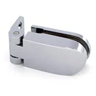 Brass Closer Heavy Duty Clip Clamp adjustable hinges wall to glass pivot small round bathroom glass door shower hinge