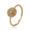 14158-18k gold trendy fashion jewelry cz rings thailand