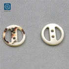 white trocas 2 holes custom engrave baby sweater shell button for clothing