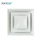 HVAC System T Bar Ceiling Air Diffusers with Three Cone Fixed Core in white Durable Finish