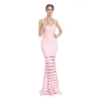 L1612 Wholesale High end 2019 latest sexy pink bandage gown