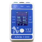 AM6100 6 Vital Signs Spo2, HR, ECG, NIBP, Resp, Temp, Cats and Gogs Bluetooth Veterinary Monitor