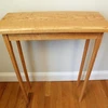 Industrial Solid Curly Red Oak Solid Wood Console Table