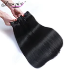 Super Double Drawn Funmi Hair Bone Straight Peruvian Virgin Human Hair Natural Black 8''-20'' Cuticle Aligned Hair