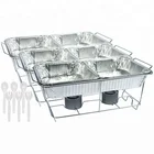 53x33cm folded wire charfing dish rack disposable aluminium foil trays buffet stand with lid rec53339rs yysmallcap