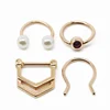 High quality rose gold body piercing jewelry set for sale