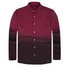 Dongguan Shirt Manufacturer OEM Men Long Sleeve Oxford Dip Dye Thomas Collar Men's Shirt