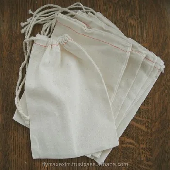 custom muslin bag fabric gift drawstring bag