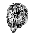 Men's ring domineering stainless steel lion head ring 29g personality titanium steel lion king ring jewelry hot sale