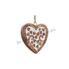 Christmas Tree Decoration Wooden Carved Hanging Heart Ornament