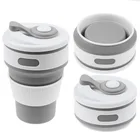 Large Capacity Heat Resistant Travel Mugs Foldable Silicone Coffee Cups