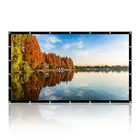 16:9 silver 3D soft fabric self-locking system quick lead time portable simple projector screen