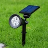 Solar Spotlight Outdoor Color 4 LED Landscape Spot Lights Decorative Waterproof with Auto On/Off for Yard Patio Lawn Garden