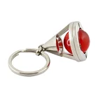 Custom Fashion Design 3D Keychain with Rotatable Resin Ball