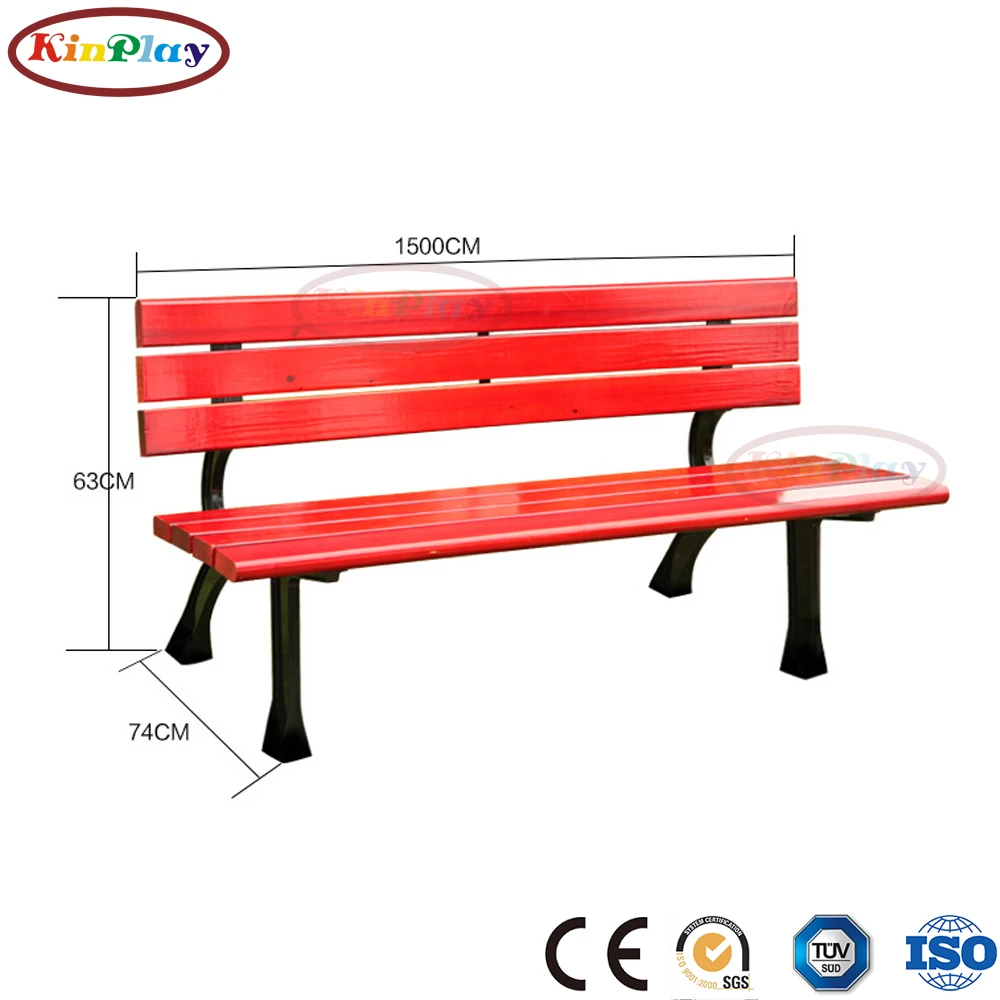 KINPLAY brand high quality modern outdoor bench park wooden bench chair