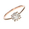 China jewelry wholesale 925 silver 14K rose gold wedding CZ ring band