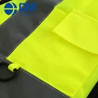 Vest Zipper Pockets Yellow High Visibility Vest