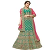 Lovely Green Colour Designer Embroider Silk Wedding Wear Lehenga Choli