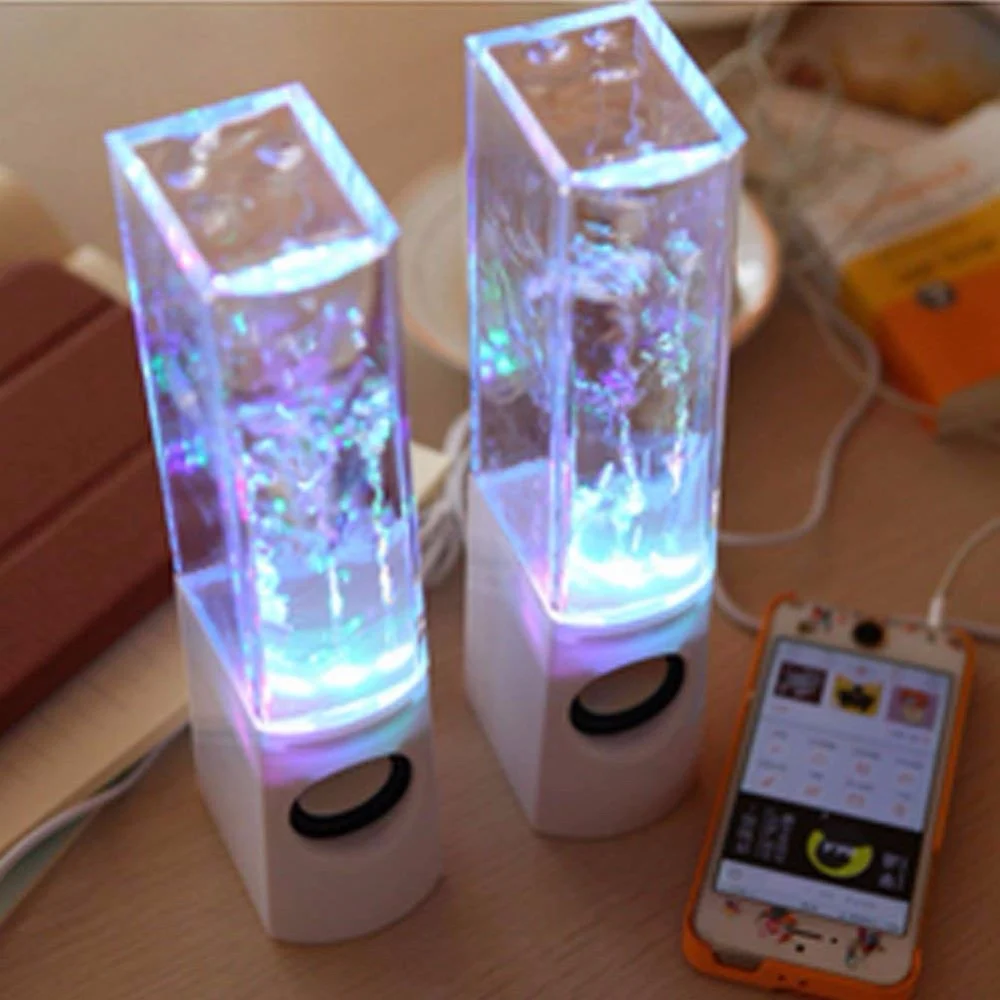 Water dancing bluetooth speaker 2.0 usb power speaker with led light - ANKUX.COM