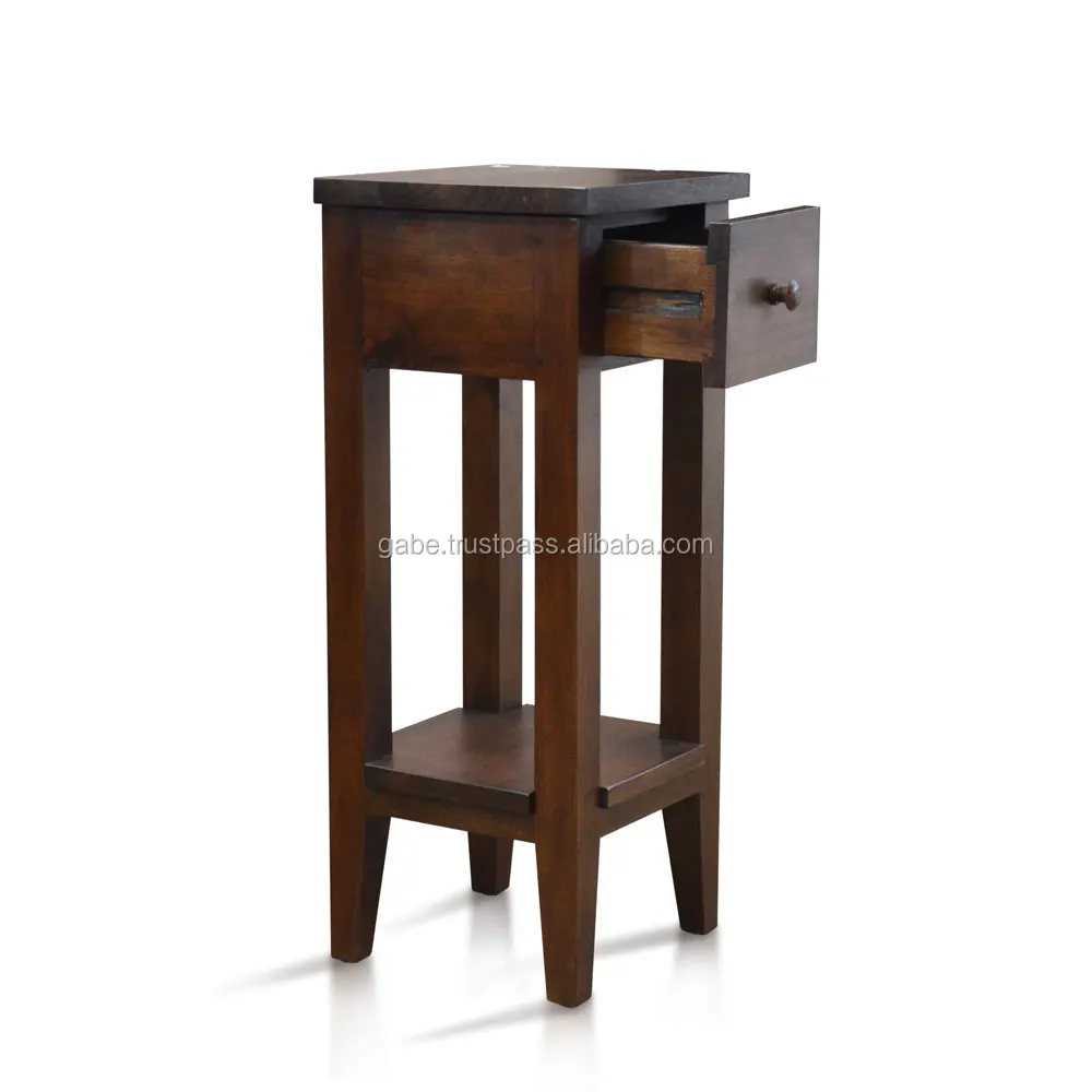 Accent table 1 drawer Solid teak Wood , Hand made
