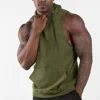 Wholesale Cheap Price Men Gym Wear Stringer Tank Top Sweatshirt Hoodie Mens Sleeveless Workout Base Layer Dry Fit Hoodies