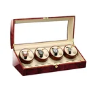 M&Q 8+9 luxury wholesale PU leather piano parts automatic rotations motor gyro watch winder box