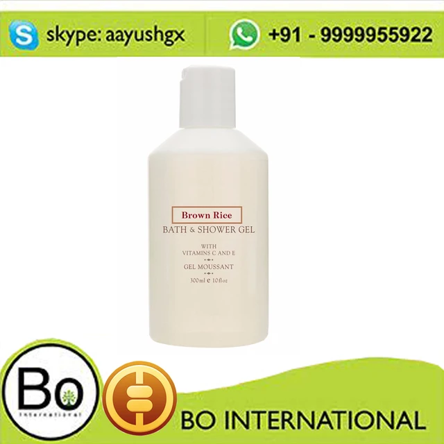 oem organic brown rice body shower gel & body lotion