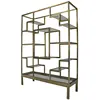 Cube gold industrial rustic display bookcase tiered bookshelf