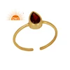 New Arrivals 18K Yellow Gold Plated 925 Silver Garnet Gemstone Designer Stackable Ring Jewelry Manufacturer