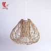 Natural hand woven rattan lamp shade frame designs/ cheap lantern rustic style handmade