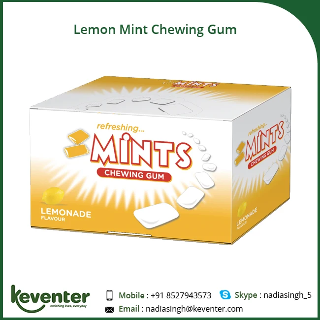 delicious flavored lemon mint chewing gum/bubble
