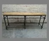 Industrial Mango wood & Iron Console Table , Antique Iron & wood Console Table