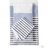 Customized Stripe soft hammam Peshtemal Fouta Turkish Cotton Beach Towel with fringes for adults use brand logo printed label