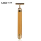 24K Gold Beauty Bar Face Slimming Vibration T-Shape Massager Skin Tightening For Face Care