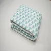 Handmade Hand Block Print Baby Kantha Quilt Animal Design Throw Cotton Quilt