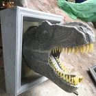 Fiberglass dinosaur head on wall for home