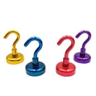 Colorful decorated strong magnetic hook neodymium pot magnets for sale
