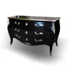 Wooden Furniture Black Gold Bombay Cabinet 4 Drawers French Style