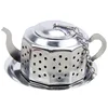 Loose Leaf Tea Pot Stainless steel Tea Infuser Tea Strainer With Chain And Drip Trays Making Mold
