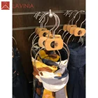 Wooden Hanger Set of Metal Scarf Hanger