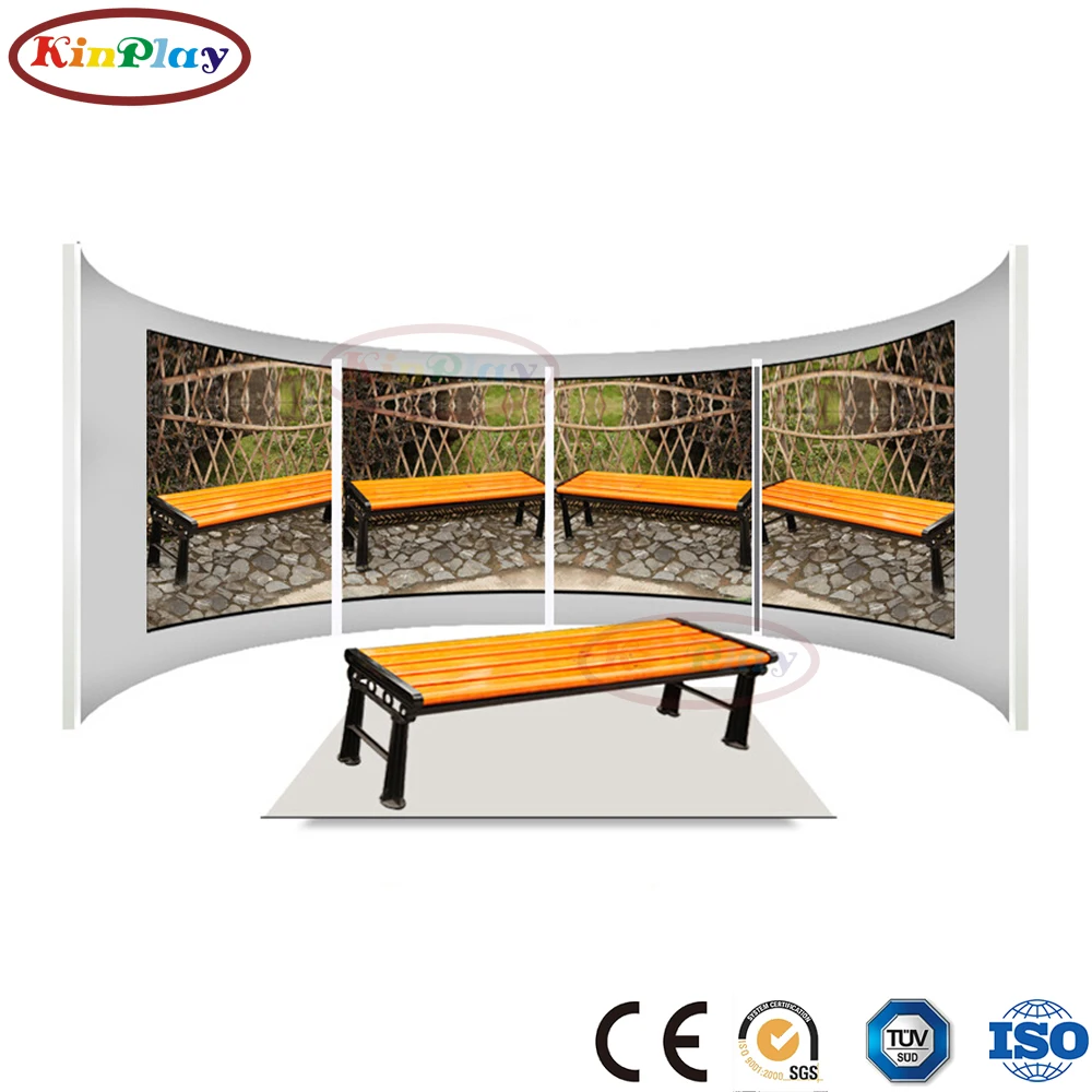 KINPLAY brand modern durable bench camping chair metal feet garden outdoor chair