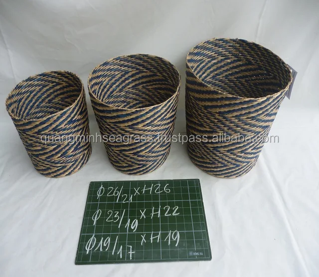 set of 3 seagrass picnic basket lovely wicker planting basket