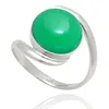 Low Price Today Deal Lovely Green Onyx Gemstone 925 Sterling Silver Ring Exporter And Wholesaler