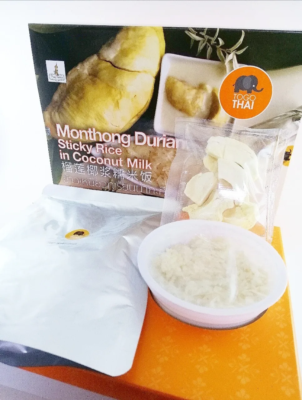 thailand monthong durian fruit sticky rice in coconut milk and