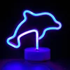 Holiday Portable Dolphin Neon LED Table Decorative Night Light For Desk