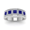 Fine Jewelry IGI Certified 3 Ct Real Natural Genuine Diamonds And Natural Tanzanite 14 Kt White Gold Engagement Band Ring