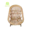 Wholesale high quality luxury outdoor/indoor cheapest wood garden balcony living room brown bamboo chair