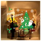 Custom Waterproof shop vinyl wall window decals cling Christmas decal for glass