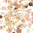 NICRO Wedding Party Christmas Decorations Rose Gold PET Circle Dots Table Confetti