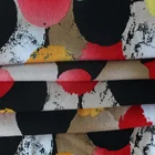 Colorful Bubble printed viscose rayon with spandex knitted fabric for dress